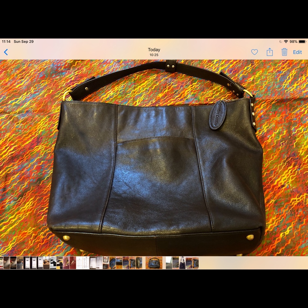 Large,Genuine Brown Leather Handbag